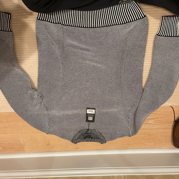 NWT Barney Cools Breton Crew Knit Black Slub Size Small - Picture 6 of 8